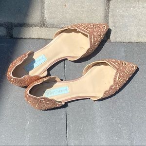 Betsey Johnson Glitter Flats